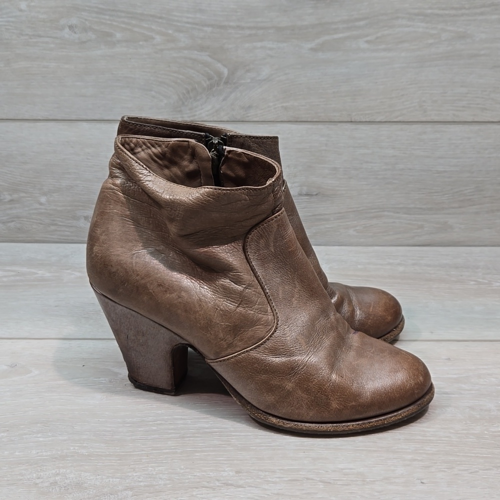 Fiorentini + Baker Anthropologie Women Leather Ankle Heels Boots shoes sz 37/7